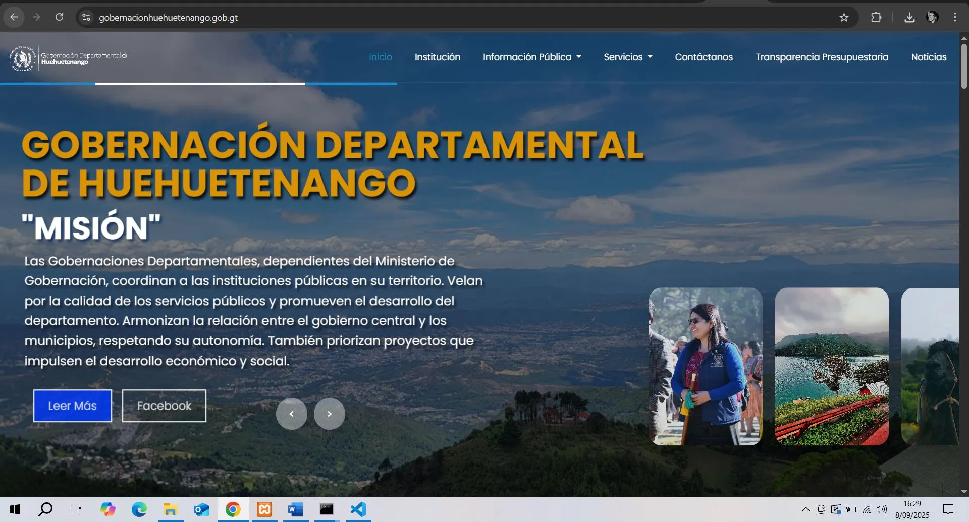 Sitio Autoadministrable para Entidad Gubernamental