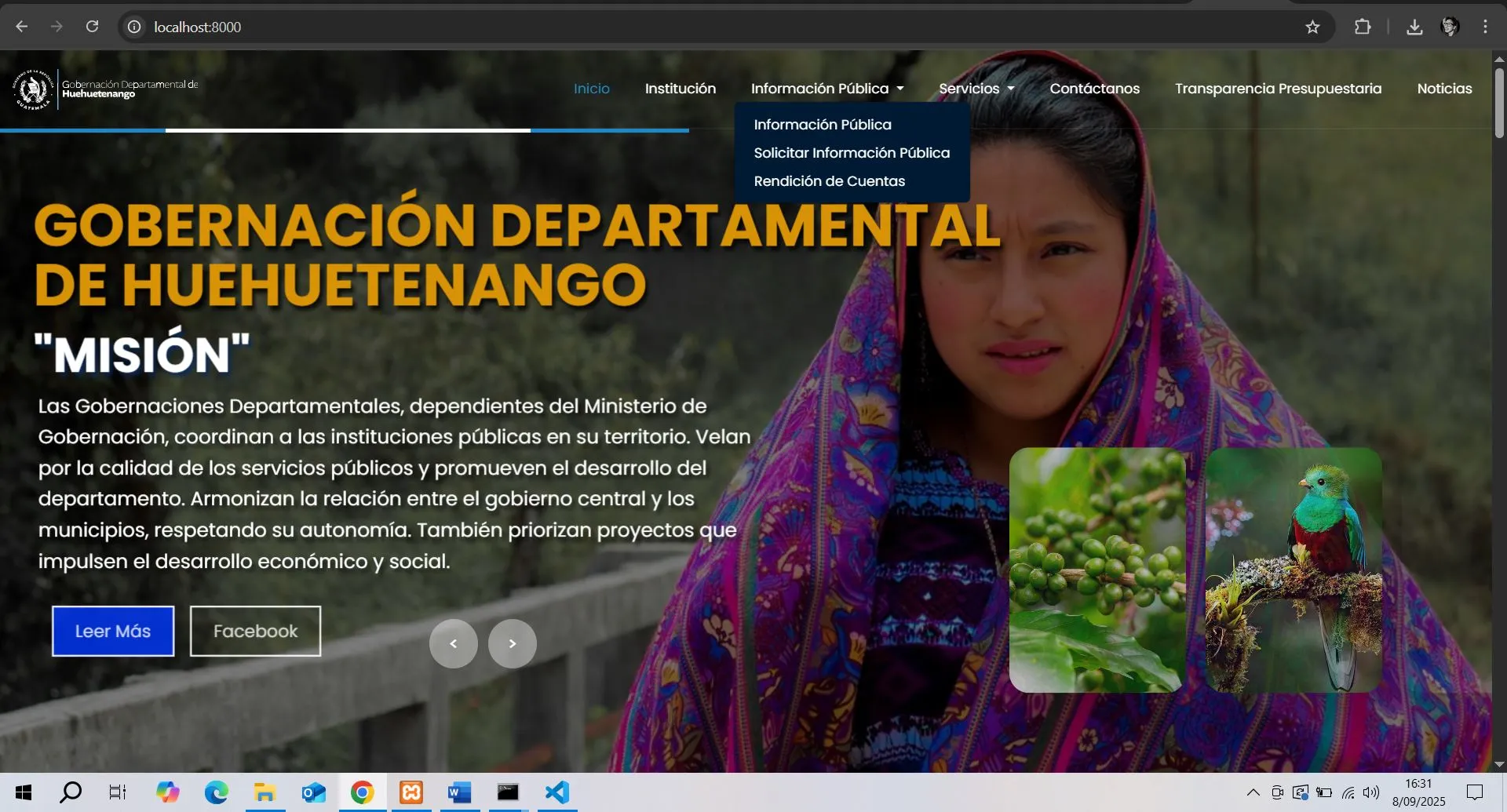 Sitio Autoadministrable para Entidad Gubernamental